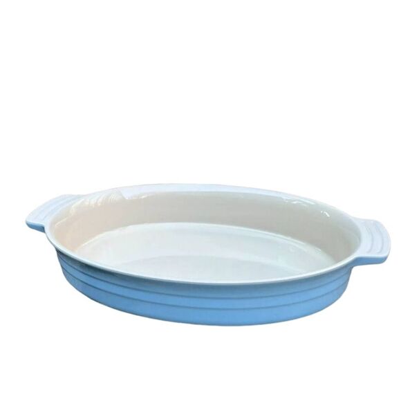 Le Creuset 36cm Oval Baking Dish- Sky Blue - Picture 1 of 8